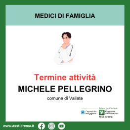 Termine attività Michele Pellegrino - Comune di Vailate