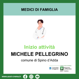 Inizio attività dott. Michele Pellegrino - Comune di Spino d'Adda