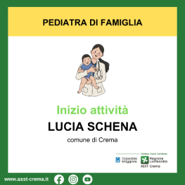 Inizio attività dott.ssa Lucia Schena - comune di Crema