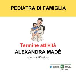 Termine attività Alexandra Madè Vailate Termine attività Alexandra Madè