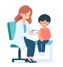 Vaccinazione per bambini e adolescenti bambino vaccinazione